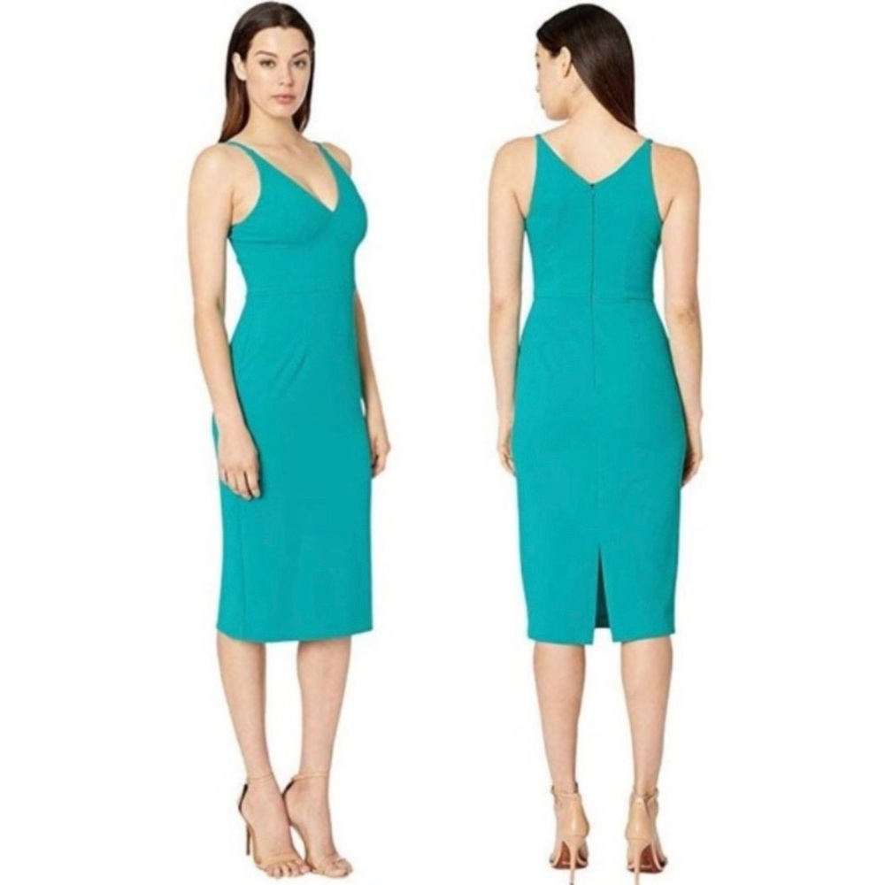 Donna Morgan NWT Deep V-neck Crepe Sheath Dress Size 2